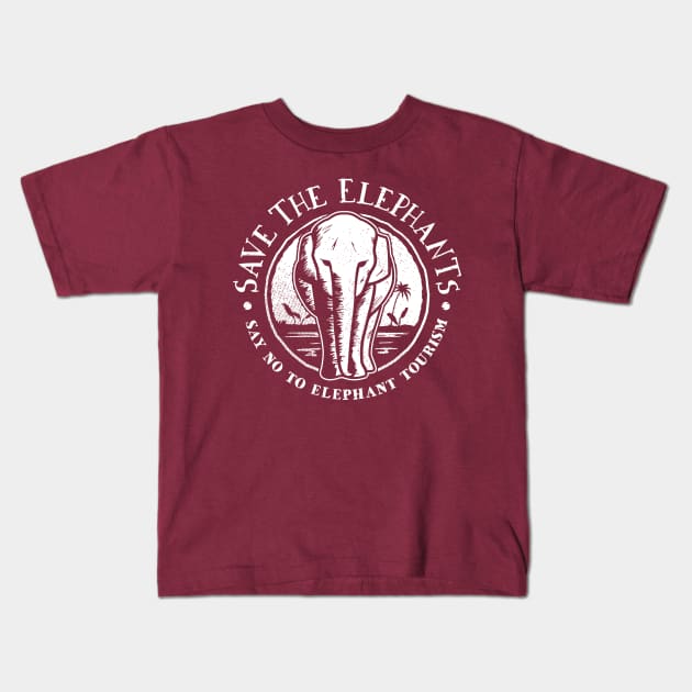 Elephant Rescue - Save The Elephants Kids T-Shirt by bangtees